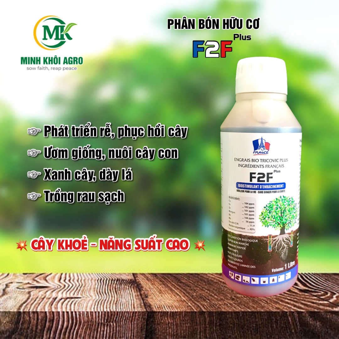 Phân bón hữu cơ cao cấp F2F Plus - Chai 1 lít